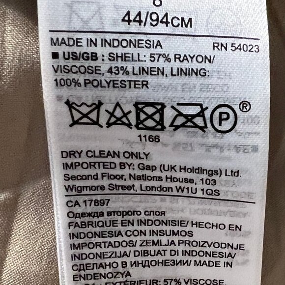 BANANA REPUBLIC LINEN BLEND DRESS SIZE 8 - Picture 6 of 7